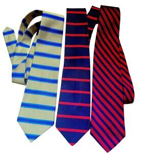 Brooks Brothers Vintage Silk Neckties – Classic Striped Luxury Ties (Set of 3)
